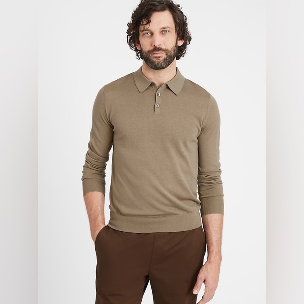 Banana Republic Men’s Long Sleeve Polo Sweater Size L